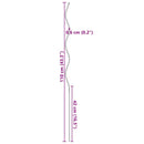 vidaXL Spirál növénytámaszok 20 pcs Zöld 110 cm PVC bevonatos acél