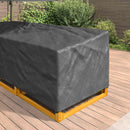 vidaXL Bútor takaró 270 x 270 x 80 cm 600D Oxford Szövet L-alak Fekete
