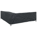 vidaXL Bútor takaró 270 x 270 x 80 cm 600D Oxford Szövet L-alak Fekete