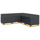 vidaXL Bútor takaró 270 x 270 x 80 cm 600D Oxford Szövet L-alak Fekete