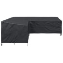 vidaXL Bútor takaró 270 x 270 x 80 cm 600D Oxford Szövet L-alak Fekete