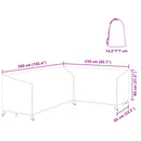 vidaXL Bútor takaró 260 x 210 x 80 cm 420D Oxford Szövet L-alak Fekete