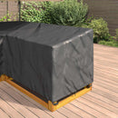vidaXL Bútor takaró 260 x 210 x 80 cm 600D Oxford Szövet L-alak Fekete