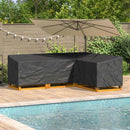 vidaXL Bútor takaró 260 x 210 x 80 cm 600D Oxford Szövet L-alak Fekete