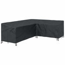 vidaXL Bútor takaró 260 x 210 x 80 cm 600D Oxford Szövet L-alak Fekete