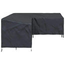 vidaXL Bútor takaró 260 x 210 x 80 cm 600D Oxford Szövet L-alak Fekete