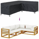 vidaXL Bútor takaró 260 x 210 x 80 cm 600D Oxford Szövet L-alak Fekete