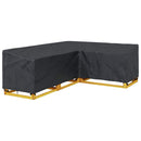vidaXL Bútor takaró 260 x 210 x 80 cm 600D Oxford Szövet L-alak Fekete