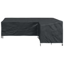 vidaXL Bútor takaró 260 x 210 x 80 cm 600D Oxford Szövet L-alak Fekete