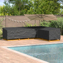 vidaXL Bútor takaró Fekete 355 x 275 x 80 cm 420D Oxford Szövet