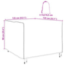 vidaXL Bútor takaró Fekete 135 x 135 x 90 cm 210D Oxford Szövet
