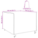 vidaXL Bútor takaró Fekete 135 x 135 x 90 cm 210D Oxford Szövet