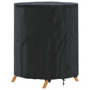 vidaXL Asztal Fedő 62 x 62 x 70 cm szövet Kerek Vízálló Fekete