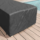 vidaXL Pihenőfotel Takaró Egyszínű Fekete 74 x 210 x 40 cm szövet