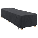 vidaXL Pihenőfotel Takaró Egyszínű Fekete 74 x 210 x 40 cm szövet