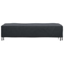 vidaXL Pihenőfotel Takaró Egyszínű Fekete 74 x 210 x 40 cm szövet