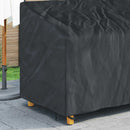 vidaXL Kerti Pad Borító Fekete 205 x 85 x 65 / 94 cm 210D Oxford Szövet