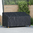 vidaXL Kerti Pad Borító Fekete 205 x 85 x 65 / 94 cm 210D Oxford Szövet