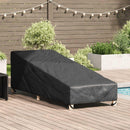 vidaXL Kültéri bútor takaró 195 x 76 x 82 cm 420D Oxford szövet Fekete