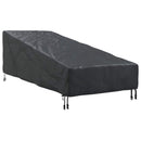 vidaXL Kültéri bútor takaró 195 x 76 x 82 cm 420D Oxford szövet Fekete