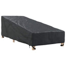 vidaXL Kültéri bútor takaró 195 x 76 x 82 cm 600D Oxford Szövet Fekete
