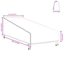 vidaXL Kültéri bútor takaró 203 x 81 x 63 cm 210D Oxford Szövet Fekete