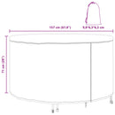 vidaXL Bútor takaró 157 x 157 x 71 cm 210D Oxford Szövet Kerek Vízálló