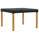 vidaXL Asztal Fedő 142 x 142 x 15 cm Négyzet Vízálló Fekete