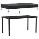 vidaXL Asztal Fedő Egyszínű Fekete 122 x 72 x 15 cm szövet