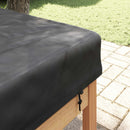 vidaXL Asztal Fedő Egyszínű Fekete 242 x 102 x 15 cm szövet