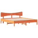 vidaXL viaszbarna tömör fenyőfa ágy matrac nélkül 200 x 200 cm