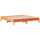 vidaXL viaszbarna tömör fenyőfa ágy matrac nélkül 200 x 200 cm