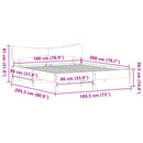vidaXL viaszbarna tömör fenyőfa ágy matrac nélkül 180 x 200 cm
