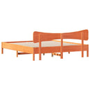 vidaXL viaszbarna tömör fenyőfa ágy matrac nélkül 160 x 200 cm