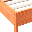vidaXL viaszbarna tömör fenyőfa ágy matrac nélkül 160 x 200 cm