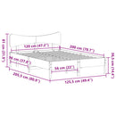 vidaXL tömör fenyőfa ágykeret ágy matrac nélkül 120 x 200 cm
