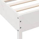 vidaXL fehér tömör fenyőfa ágy matrac nélkül 120 x 200 cm