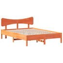 vidaXL viaszbarna tömör fenyőfa ágy matrac nélkül 120 x 200 cm
