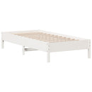 vidaXL fehér tömör fenyőfa ágy matrac nélkül 100 x 200 cm