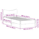 vidaXL fehér tömör fenyőfa ágy matrac nélkül 100 x 200 cm