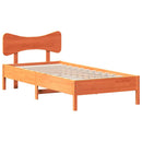 vidaXL viaszbarna tömör fenyőfa ágy matrac nélkül 100 x 200 cm