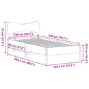 vidaXL viaszbarna tömör fenyőfa ágy matrac nélkül 100 x 200 cm