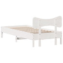 vidaXL fehér tömör fenyőfa ágy matrac nélkül 90 x 200 cm