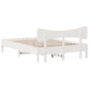 vidaXL fehér tömör fenyőfa ágy matrac nélkül 140x190 cm
