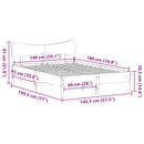 vidaXL fehér tömör fenyőfa ágy matrac nélkül 140x190 cm