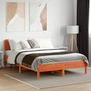 vidaXL viaszbarna tömör fenyőfa ágy matrac nélkül 140 x 190 cm