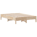 vidaXL tömör fenyőfa ágy matrac nélkül 135 x 190 cm