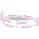 vidaXL tömör fenyőfa ágy matrac nélkül 135 x 190 cm
