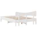 vidaXL fehér tömör fenyőfa ágy matrac nélkül 135 x 190 cm