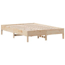 vidaXL tömör fenyőfa ágy matrac nélkül 120 x 190 cm